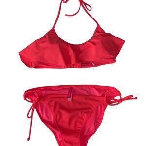 NWOT Victoria’s Secret Neon 2 Piece Flounce Bikini Medium
